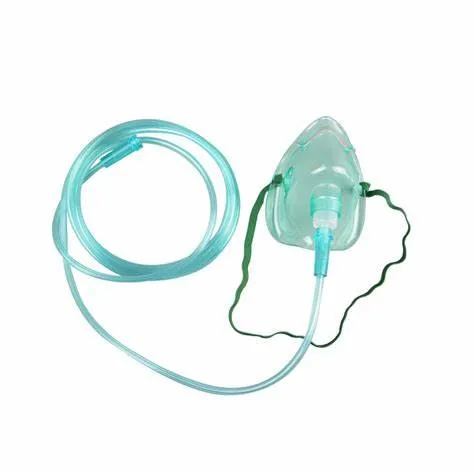 Bm® Médicos desechables de alta calidad Máscara de oxígeno de PVC con tubo ISO13485 CE FDA