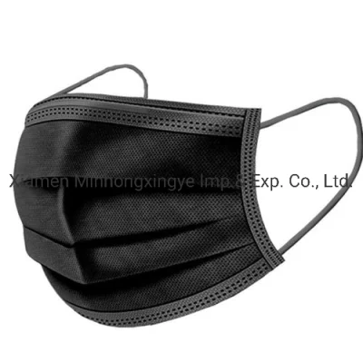 Proveedor de máscaras desechables de alta calidad de 3 capas con mascarilla civil negra